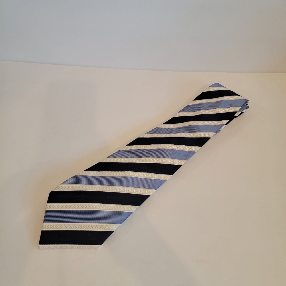 Donald Trump Mens Tie blue stripe Blue White Stripe